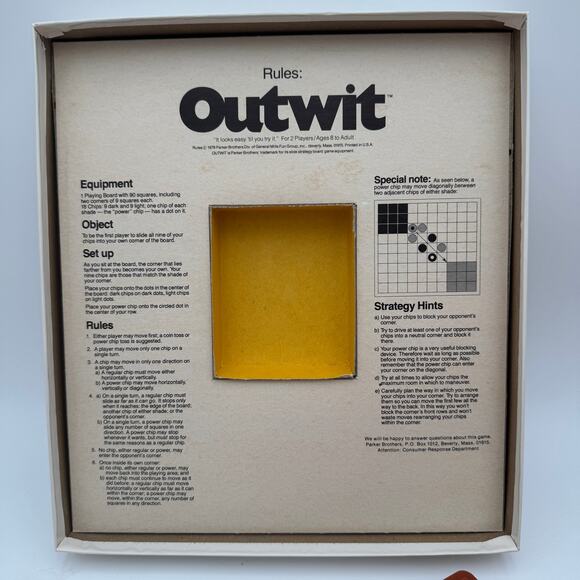 Outwit Board Game Parker Bros 1978 NOS - Picture 2 of 5